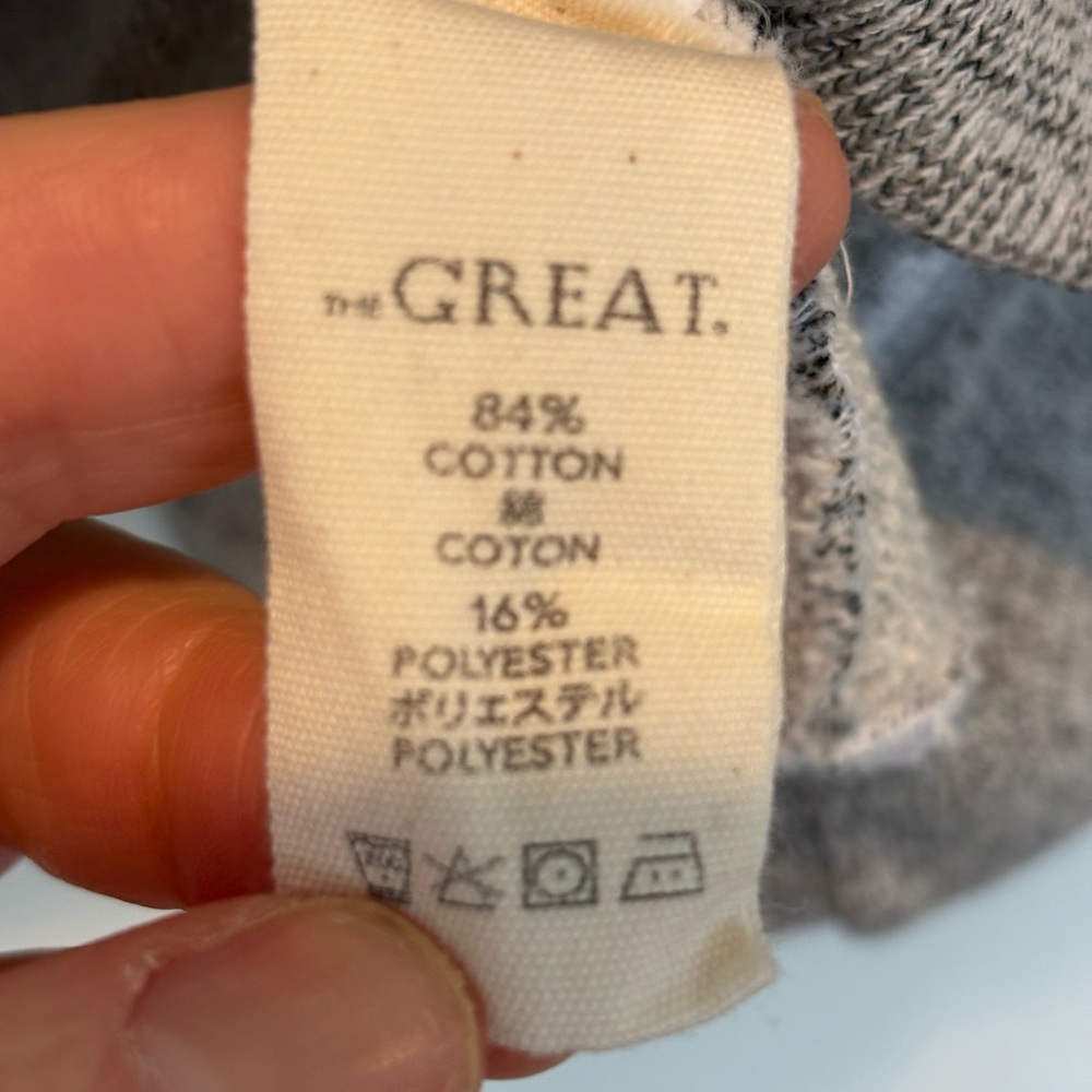 THE GREAT Teammate Light Gray Knit Crewneck 2/Medium - Picture 4 of 4